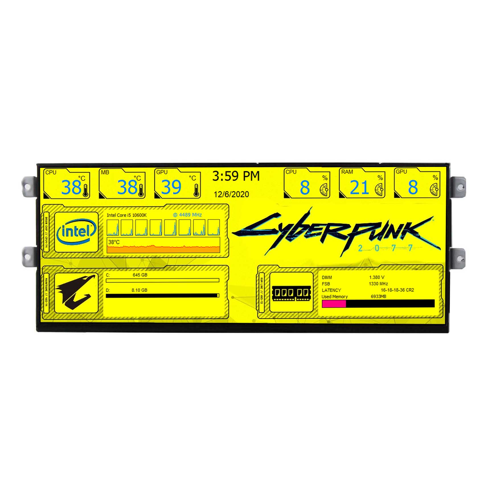 vsdisplay monitor 12.3 inch lcd monitor strip bar lcd